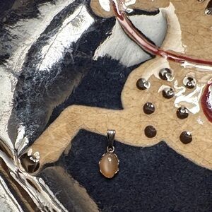 10kgold Tiny Moonstone Pendant